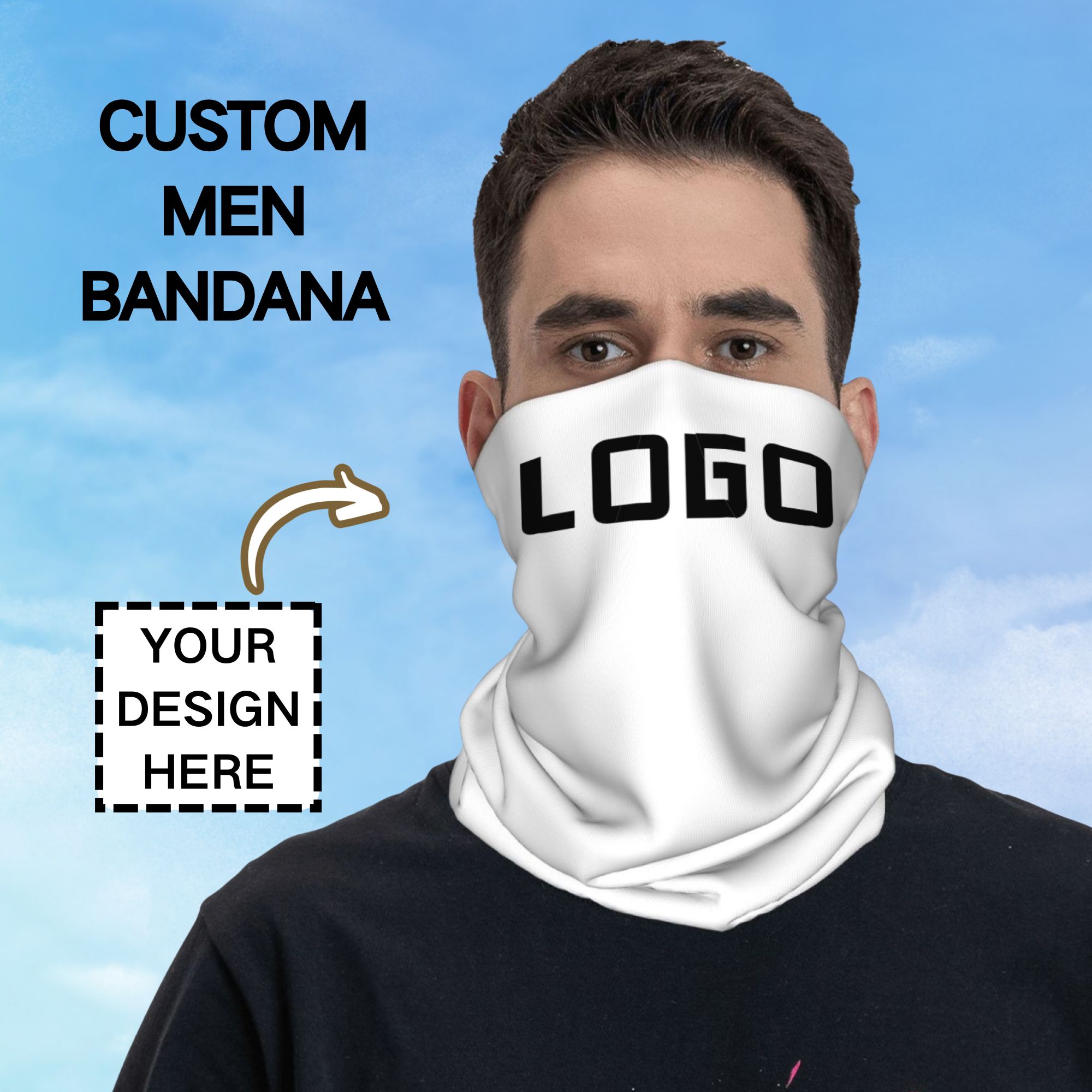 Neck Gaiter Face Cover - Braga de cuello sin costuras con