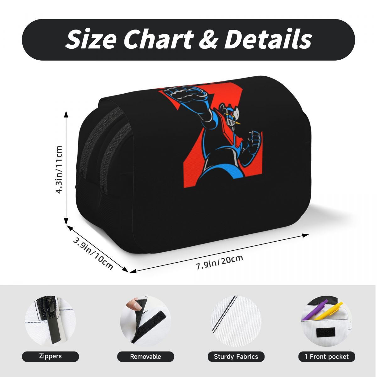 Estuche para lápices Mazinger  - Mask Case Hard Shell reseña y precio